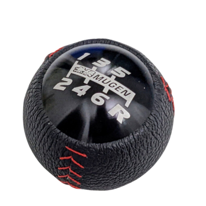 Mugen 6 Speed Gear Shift Knob Black Leather for Honda DC5 EP3 FN2 CL9 CU2 TYPE R