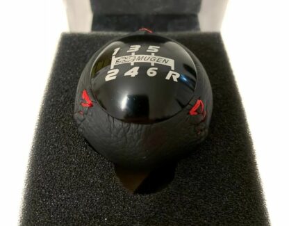 Mugen 6 Speed Gear Shift Knob Black Leather for Honda DC5 EP3 FN2 CL9 CU2 TYPE R